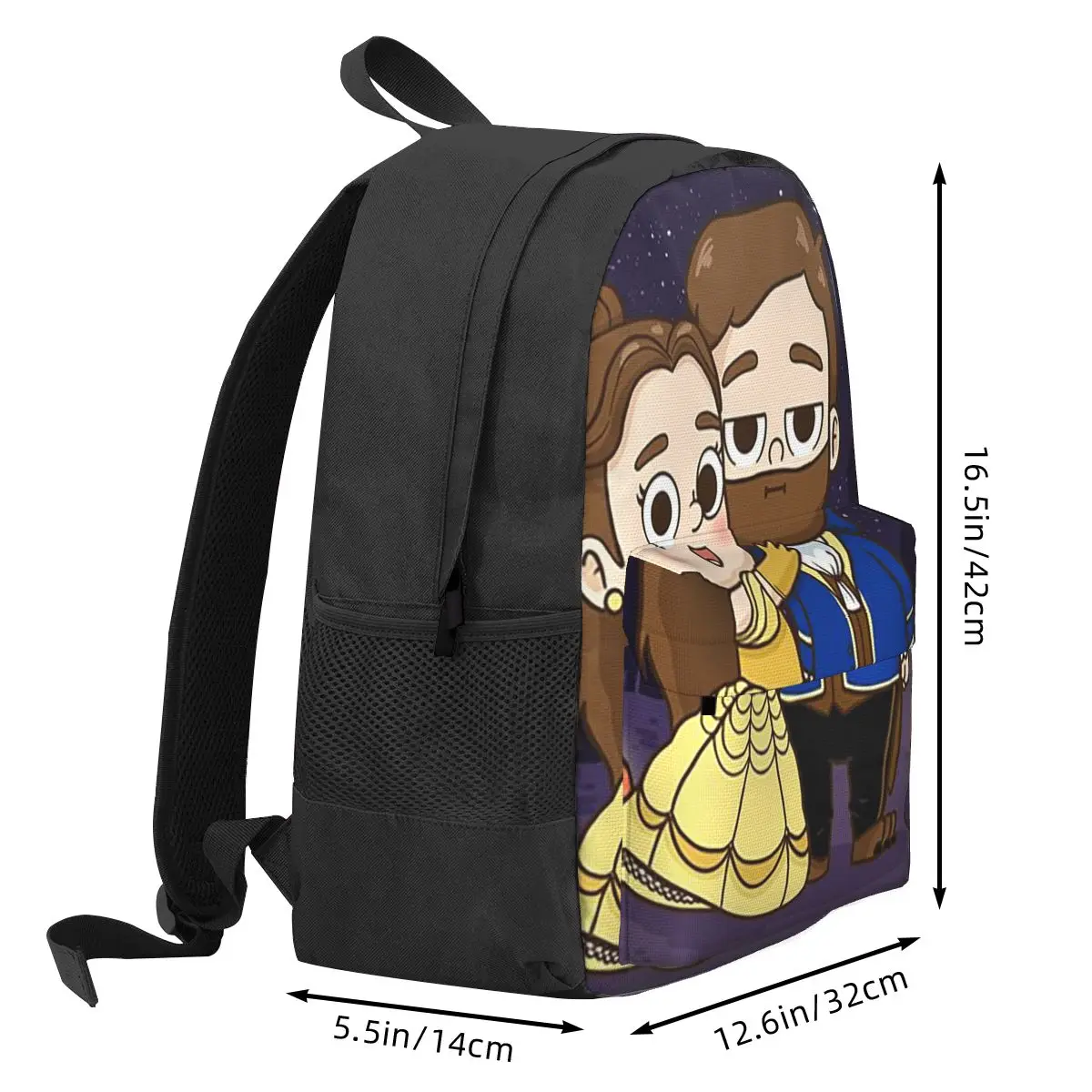 Pibu-beauty And Beast - Pibubear Backpack Hot Sale Daypack Large Capacity Kids BookBag School Bag Shoulder Bags for Men Women