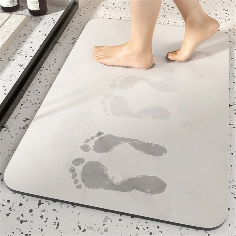 

Quick Dry Pad Bathroom Floor Mat Water Absorbtion Anti-Slip Bathroom Rugs Bath Diatomite Stone Floor Mat 60x40CM Toilet Mats