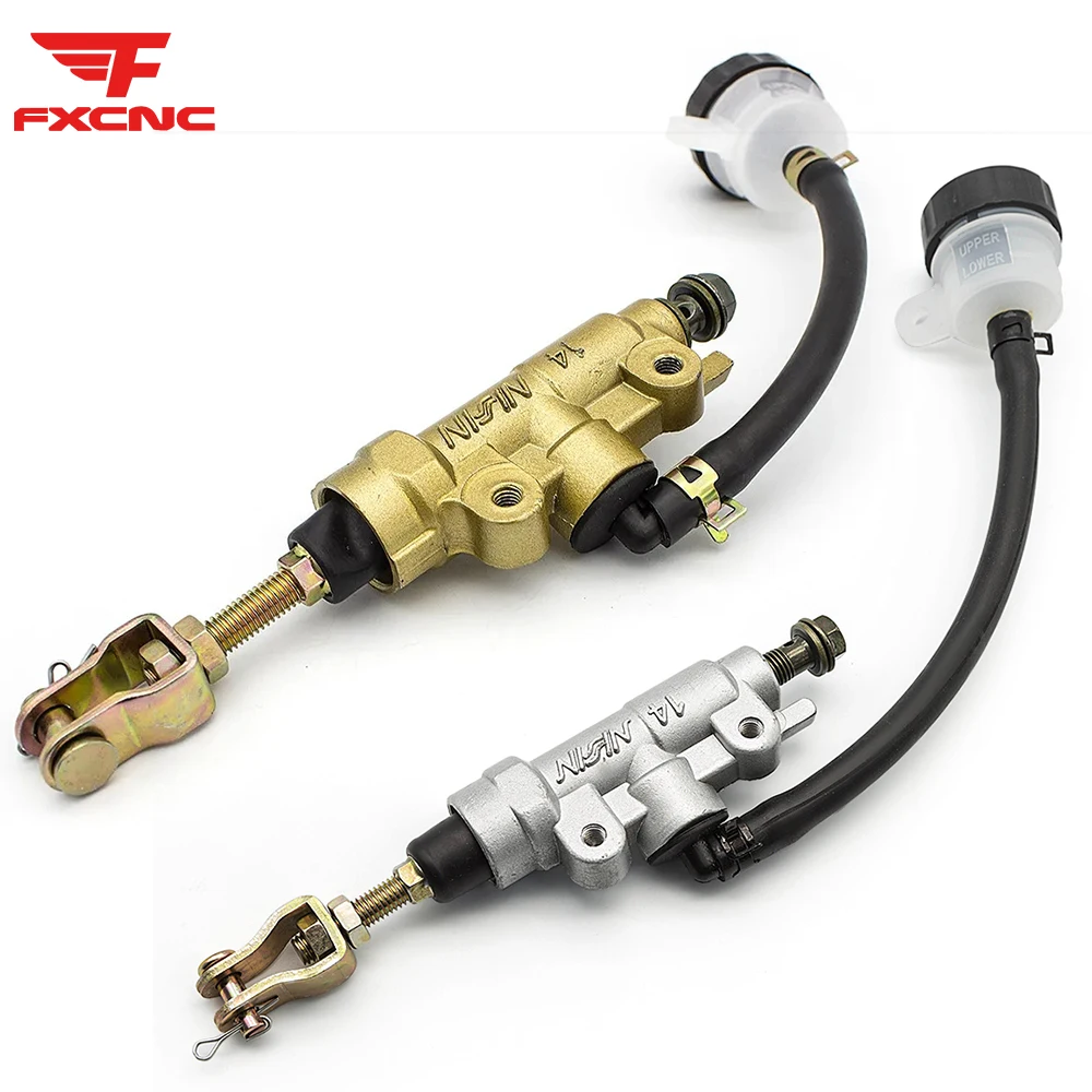 Universal 10mm ATV Go Cart Pit bike Motorcross Motorcycle Rear Brake Master Cylinder Pump For Honda Yamaha Ducati Suzuki Aprilia