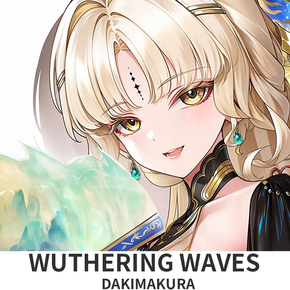 Wuthering Waves Suisui Dakimakura Anime Style Pattern Pillow Cover Sofa Bed Cushion Case