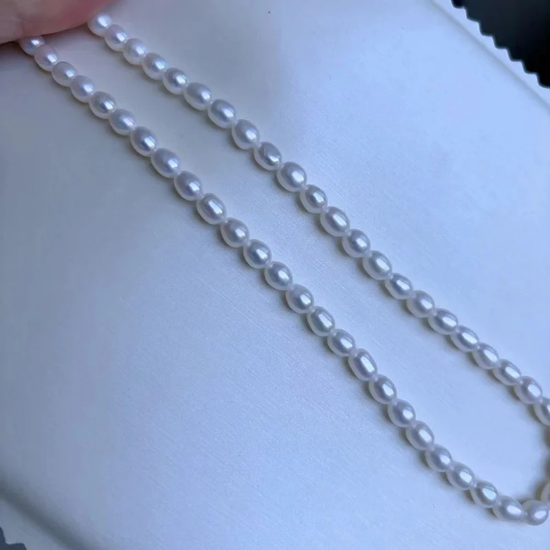 4-5Mm White Freshwater Small Pearl Necklace Adjustable