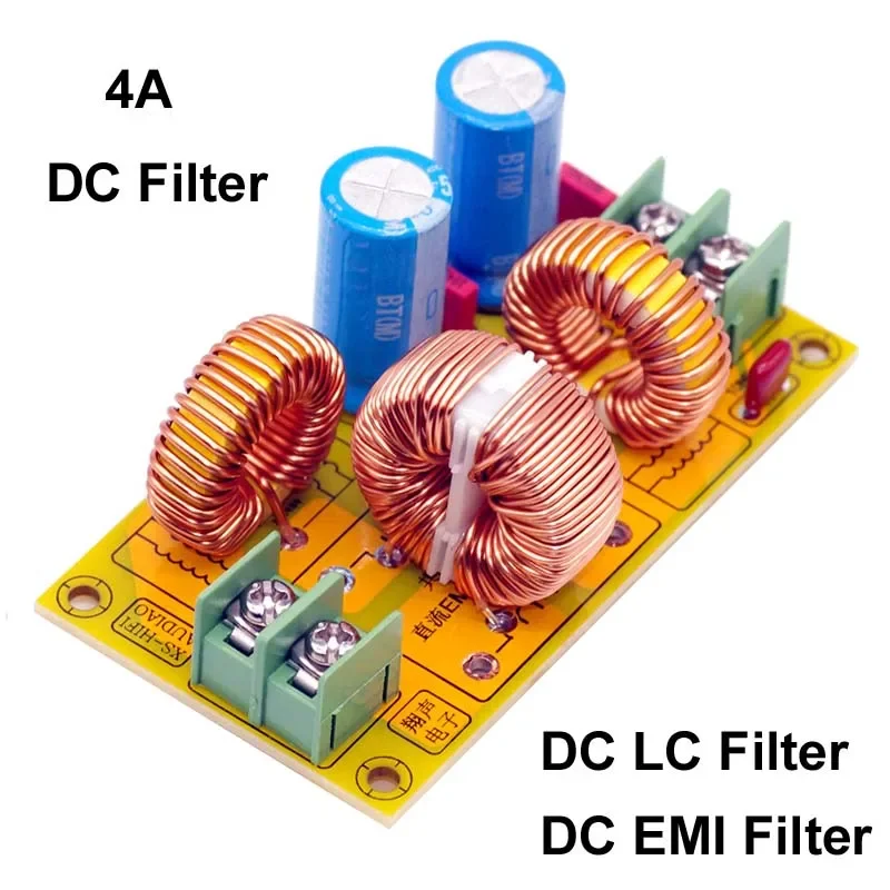 DLHiFi 2A 4A 10A 20A DC LC Filter filtro EMI EMC FCC filtro di potenza ad alta frequenza per amplificatore di potenza HiFi per auto 12V 24V