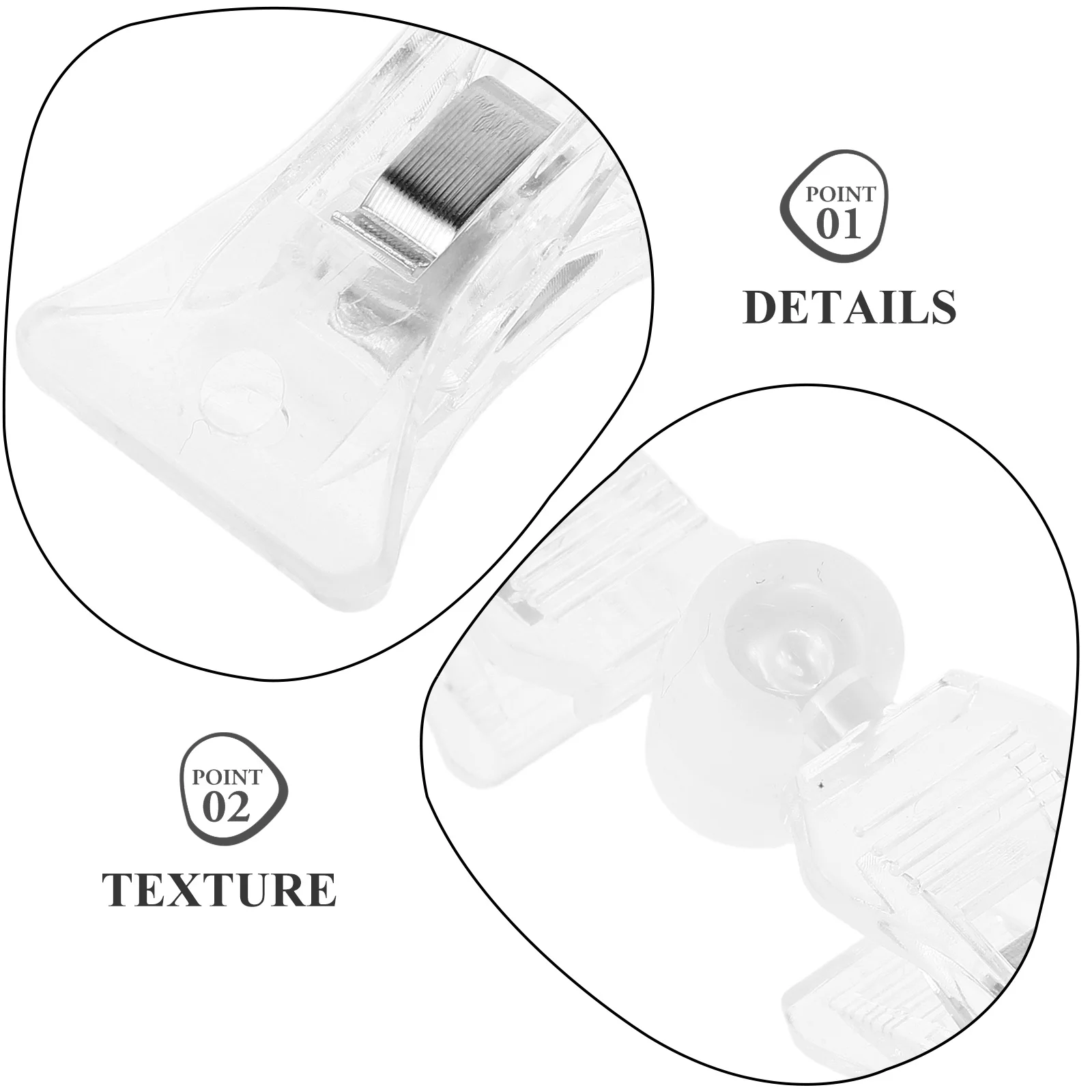 20pcs Clear Rotating Ad Clip For Shelf Sign Holder Adjustable Angle Plastic Price Tag Clip Installation Retail Display