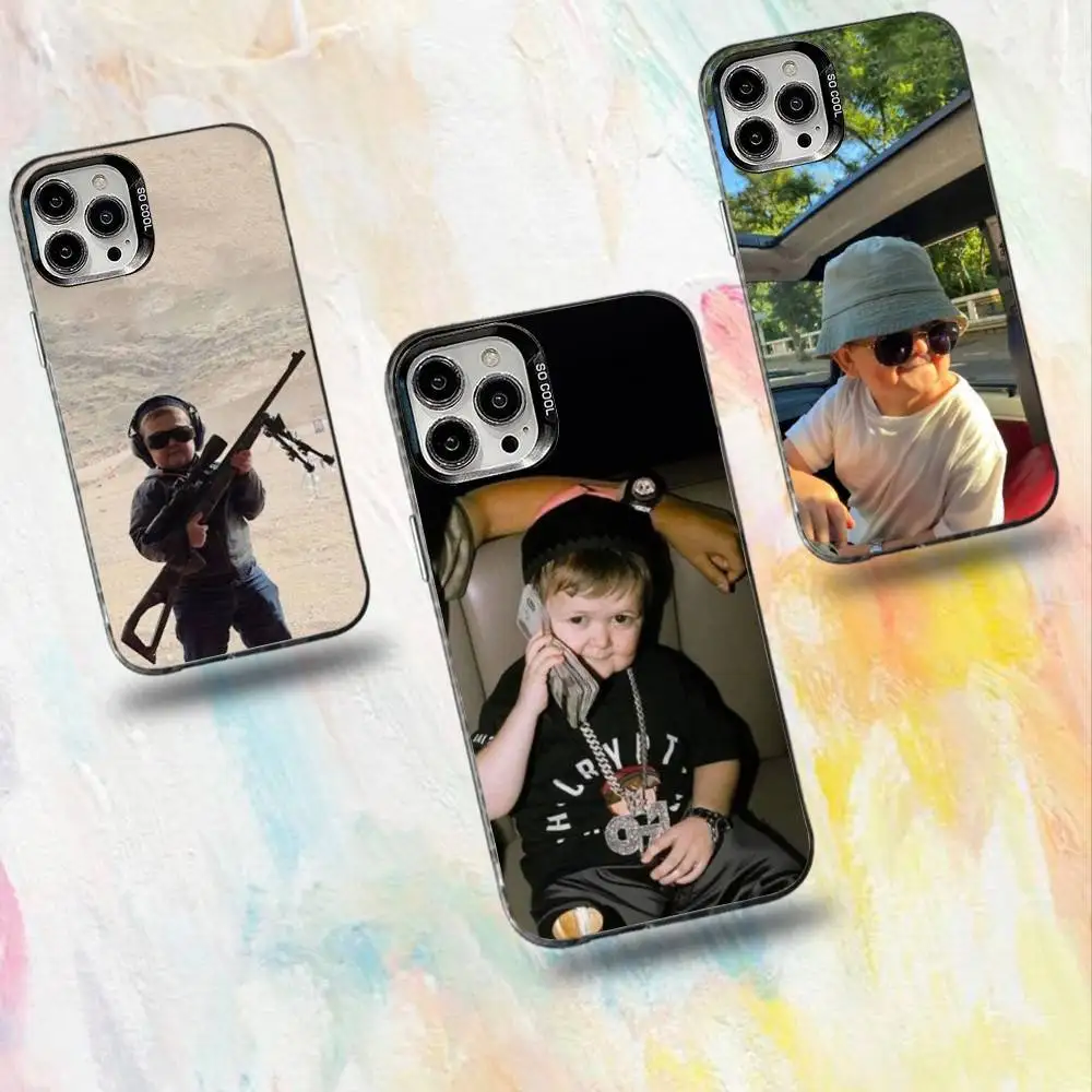 

Funny H-Hasbulla Gun Phone Case For iPhone 16,15,14,13,12,11,Mini,Pro,SE,MAX White Matte Shockproof Cover