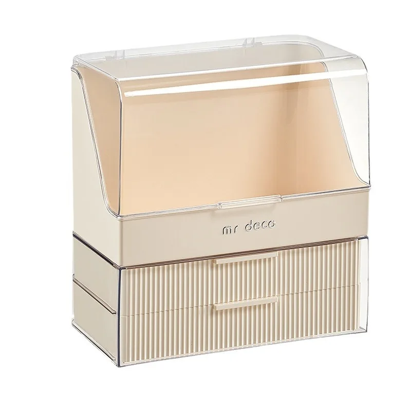 

Desktop Dust Storage Box Cosmetics Lipstick Rack Household Transparent Desktop Finishing