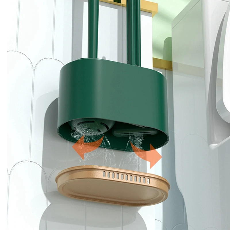 ABAE-Green 4-In-1 ชุดแปรงห้องน้ําซิลิโคน, แปรงห้องน้ําซิลิโคนไม่มีมุมตายทําความสะอาดสิ่งประดิษฐ์ชุดล้างห้องน้ํา