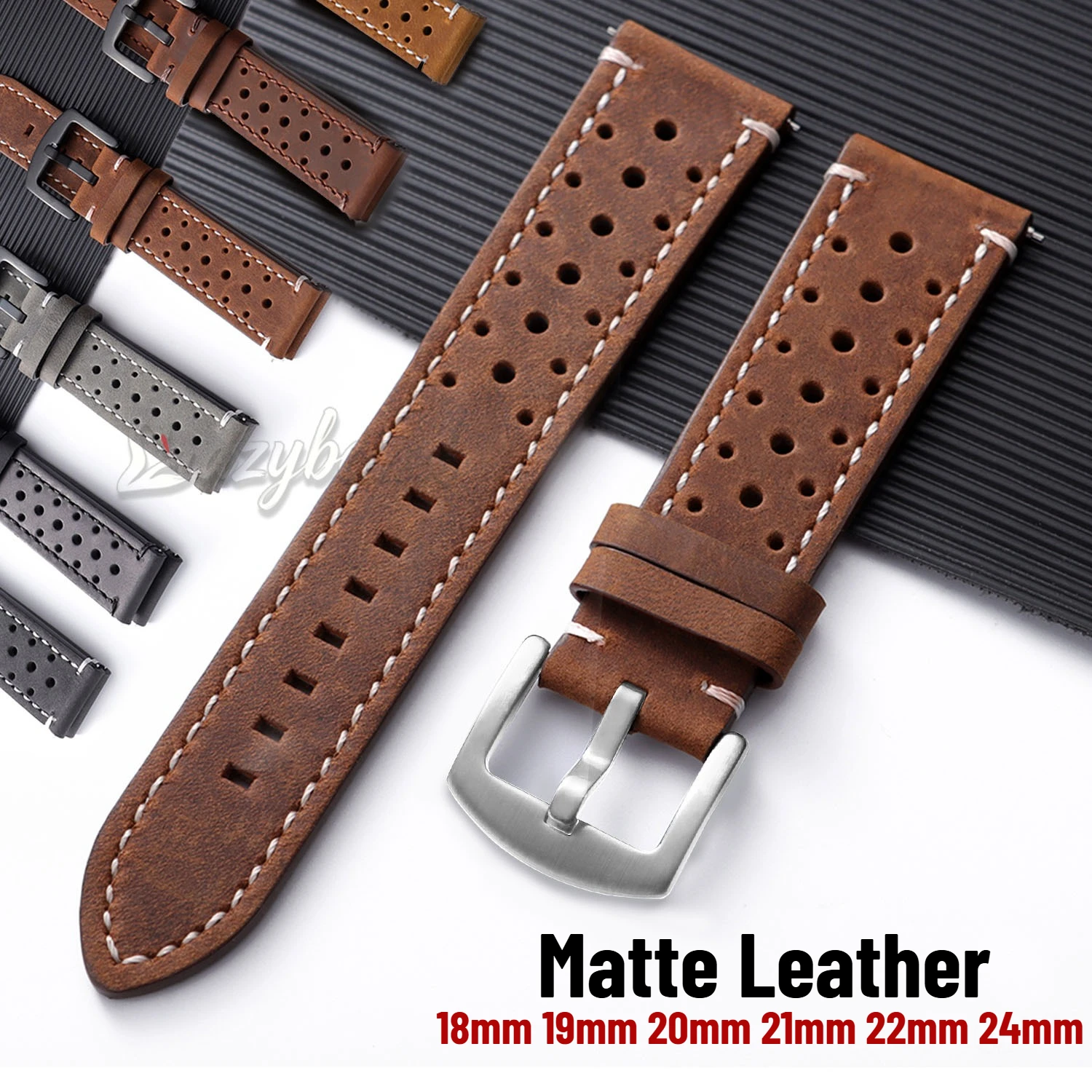 Leather Strap Quick Release - 18mm19mm20mm21mm22mm24mm Quick Release Porous Leather Watch