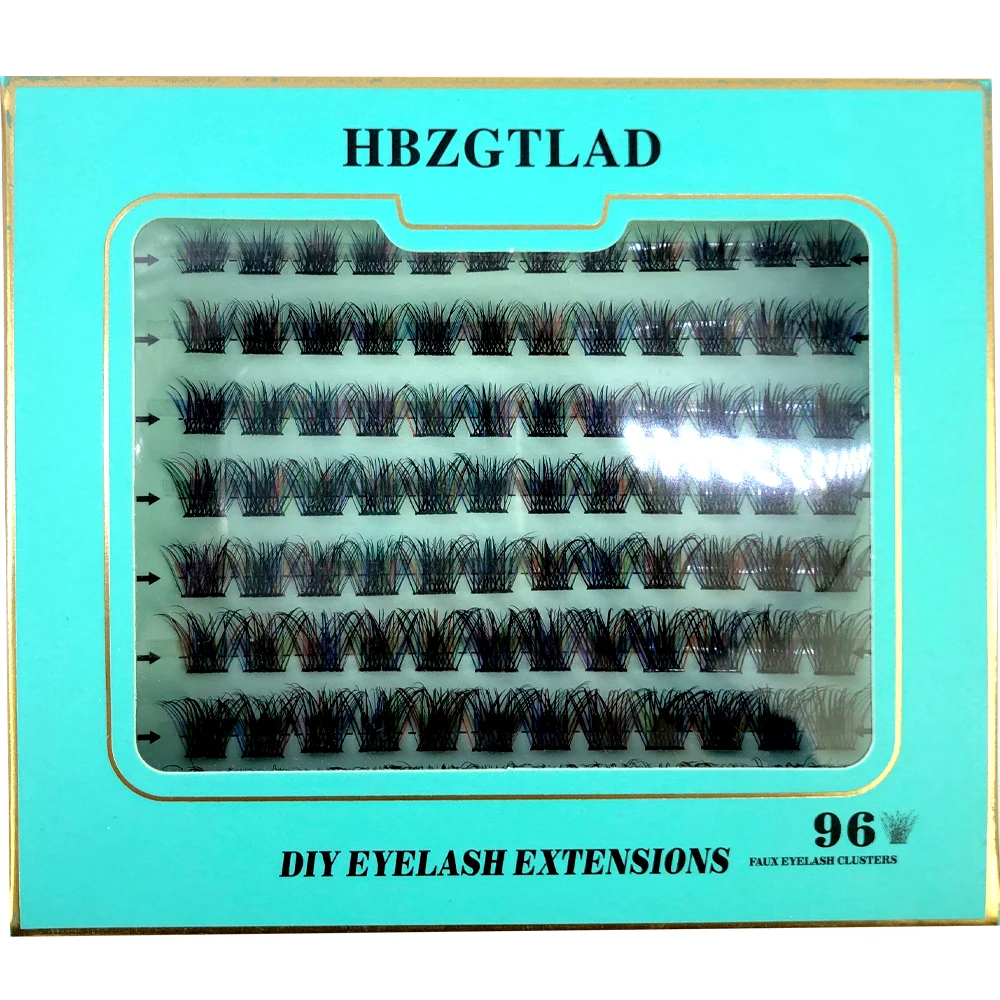 Mischen Sie 3D Fluffy Single Cluster Falsche Wimpern, vorgefertigte Volumenfächer, einzelne Wimpern, segmentierte natürliche gefälschte Wimpern für die Augenverlängerung – Detail 25