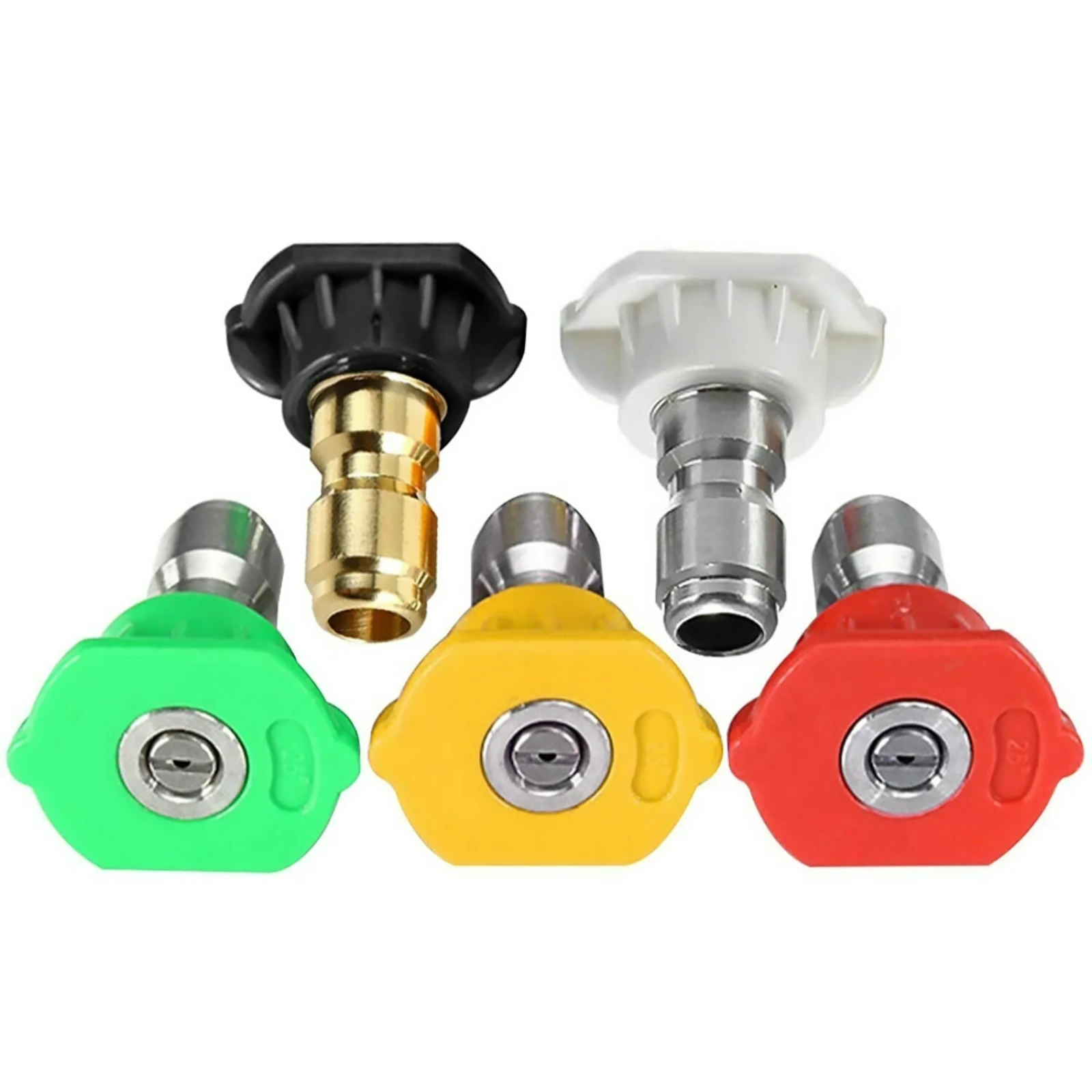 5Pcs 1/4 inch Quick Connect High Pressure Washer Gun Spray Nozzle Tips 3600 PSI Auto Cleaning Accessories Lance Car Cleaning New