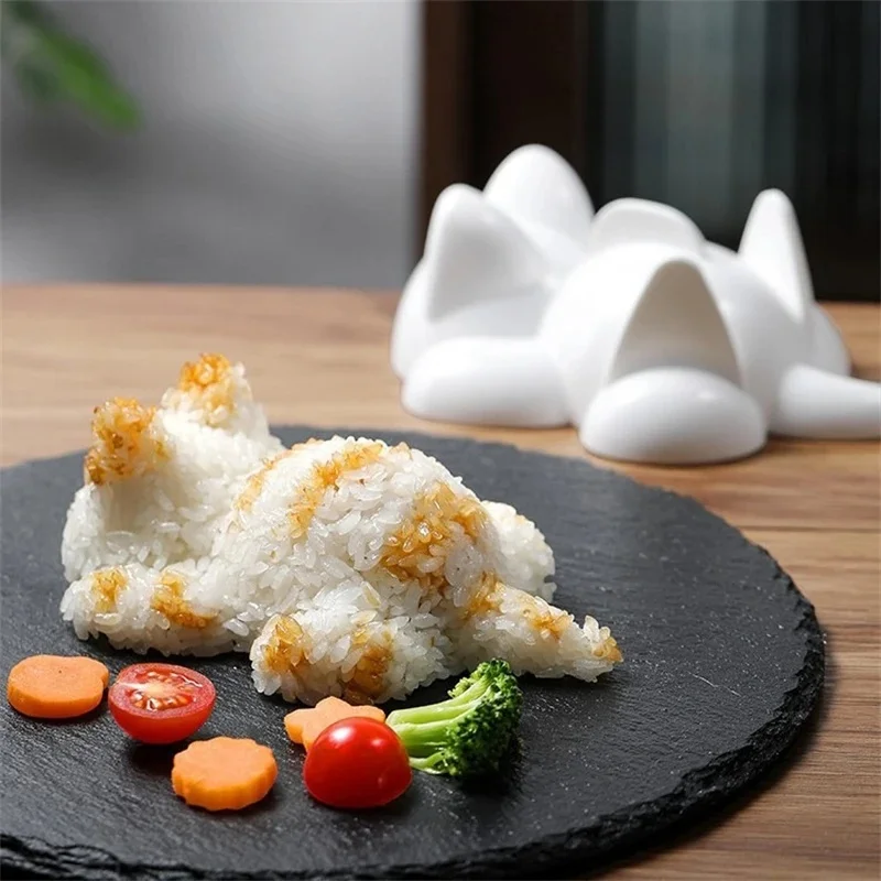 Molde de gato de dibujos animados para niños, bola de arroz artesanal, moldes para Sushi para el hogar, puré de arroz, patata, calabaza, suministros para hornear, utensilios de cocina, 1 ud.