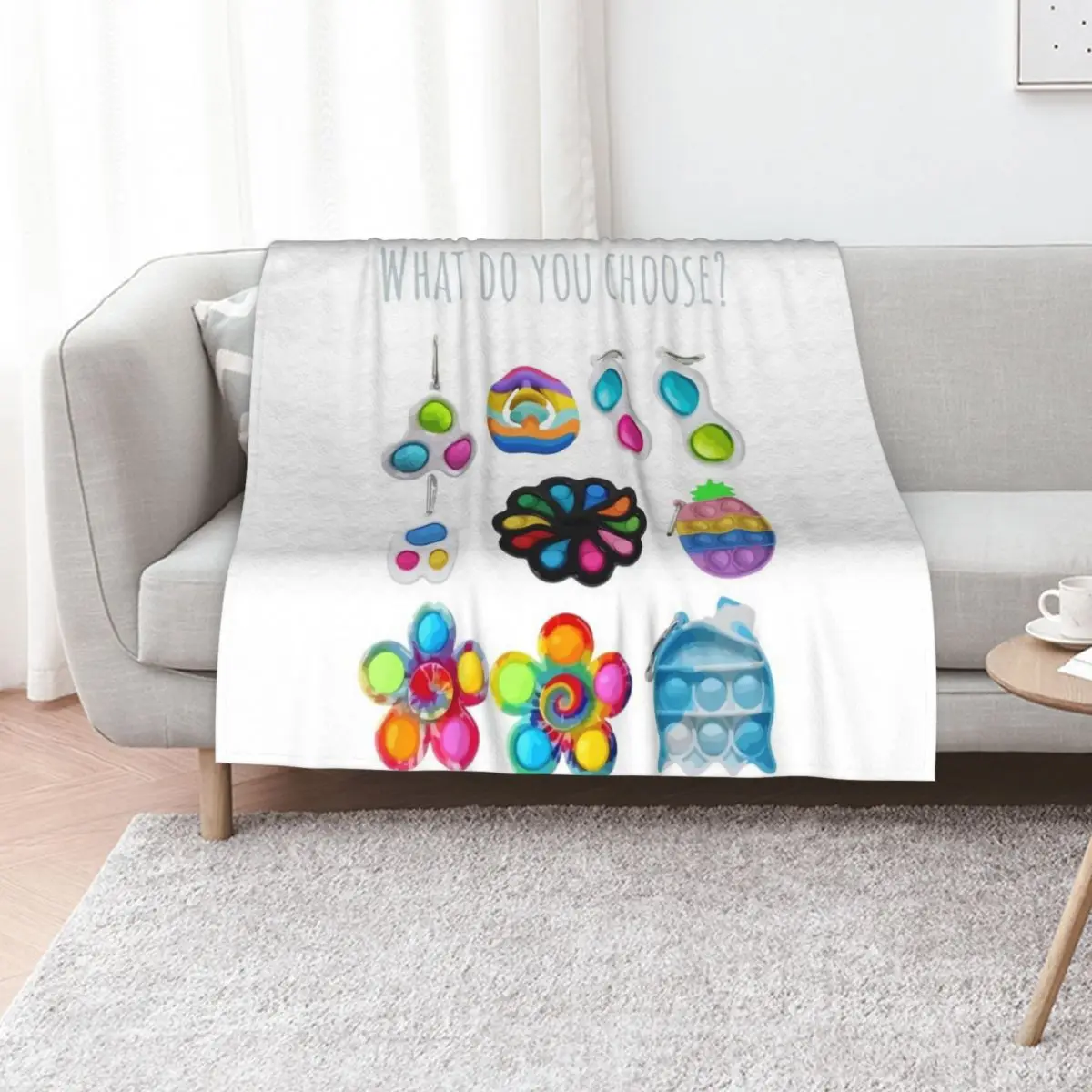 Your choice: Pop it, Simple Dimple or Snipers Throw Blanket Decorative Sofa Decorative Beds Cute Summer manga Nap Blankets