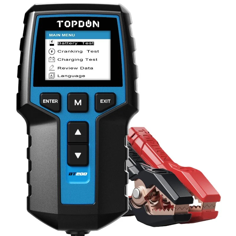 TOPDON BT200 Truck Motorcycle 24V Car Battery Capacity Tester 12/24 Automotive