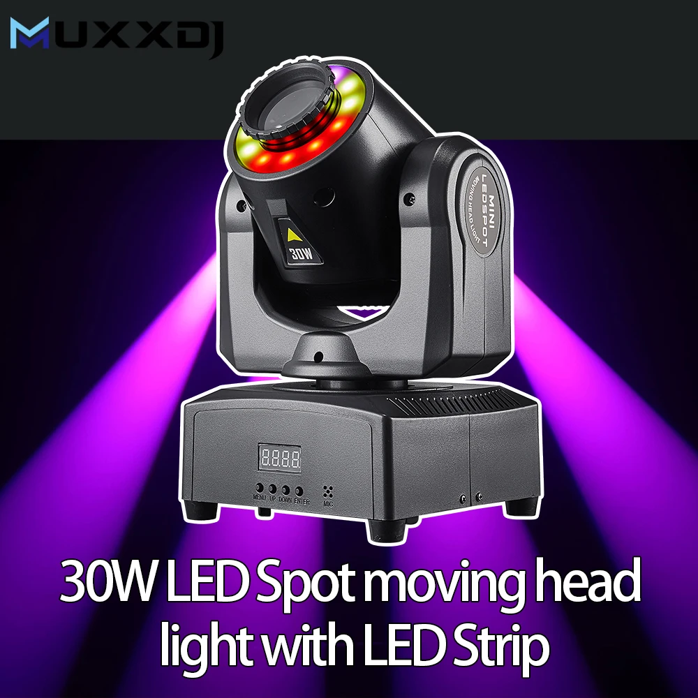 

MUXXDJ 30W Beam Gobo Moving Head Lights LED Spot Stage Lights DMX512 Spotlights For DJ Disco Wedding Party Stage Lighting