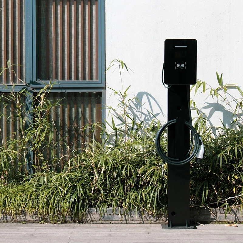 التوصيل والتشغيل 14KW المزدوج موصل AC EV محطة شحن نوع 2 محطة شاحن EV #4