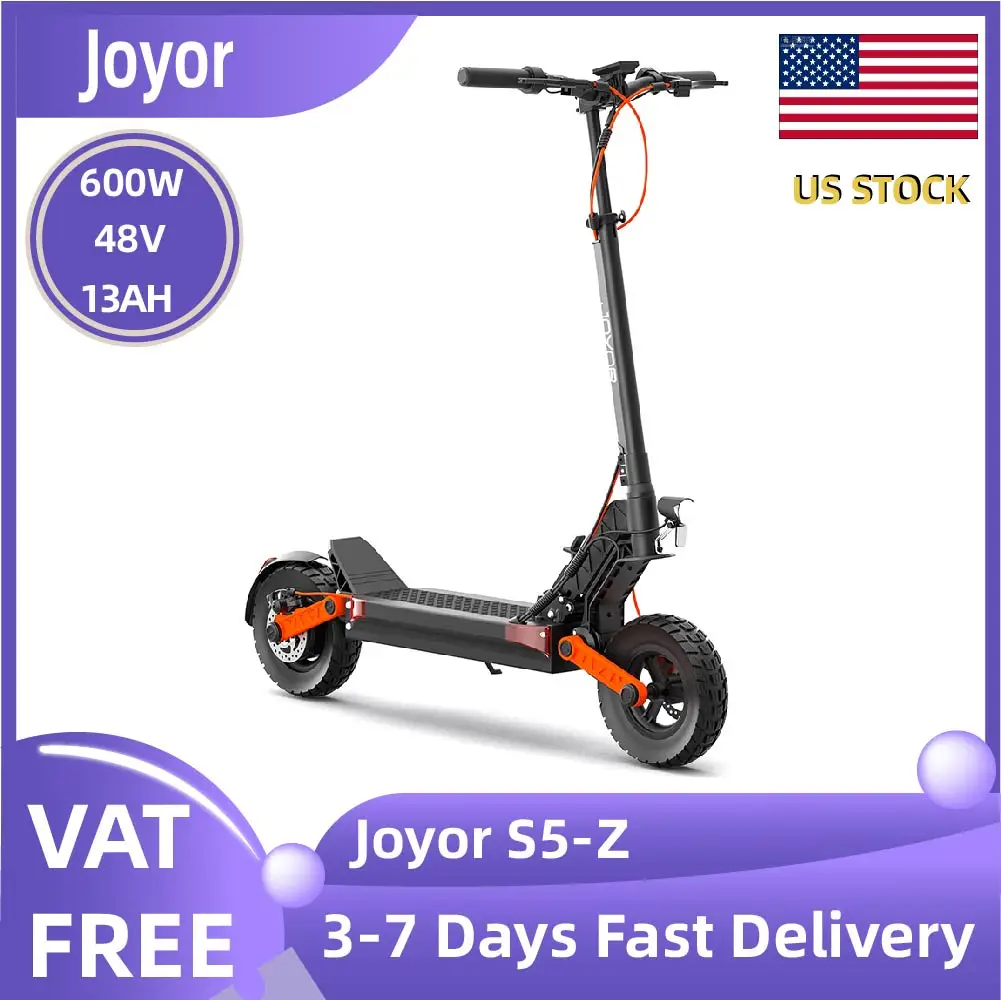 

Электрический скутер JOYOR S5-Z, 600 Вт, 48 В, 13 Ач, 10 дюймов, складные внедорожные спортивные электрические скутеры, диапазон 30-45 км, серия JOYOR S, EScooter