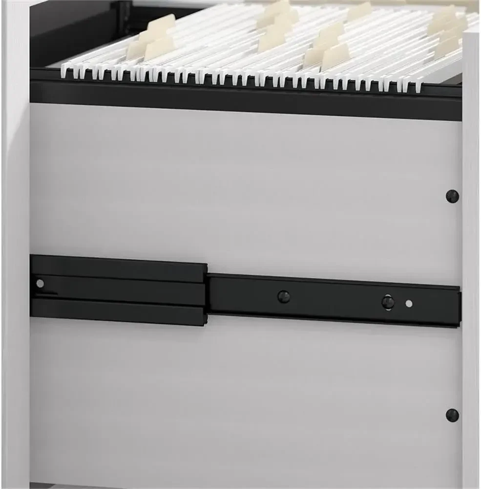 [عرض لفترة محدودة، اشترِ الآن! ]مكتب على شكل حرف L من Key West بقدرة 60 وات مع خزانة ملفات متنقلة بدرجين من خشب البلوط الأبيض النقي