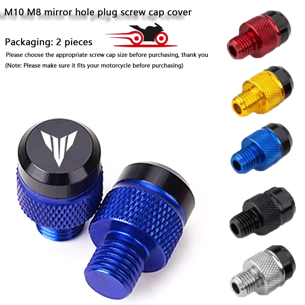 Para Yamaha MT 07 09 10 15 SP MT07 MT09 MT10 MT15 MT25 FZ09 FZ07 accesorios de motocicleta M8 M10 agujero de espejo tapón tapas de tornillo cubierta