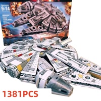 In Stock 1381 Pcs Space Millennium War Ship Spacecraft Set Falcon Alien MINI 75105 Figure Model Building Blocks Bricks Toy Gift
