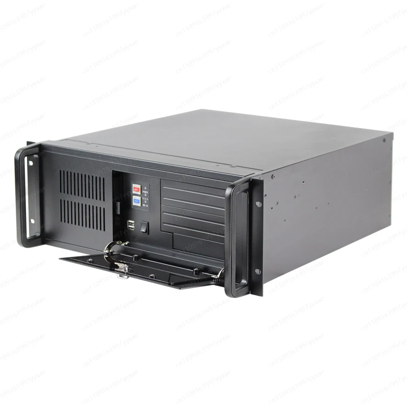 4U Industrial Server Chassis with 7 PCIe Slots - Black Rackmount Case, ATX Power Supply Compatible