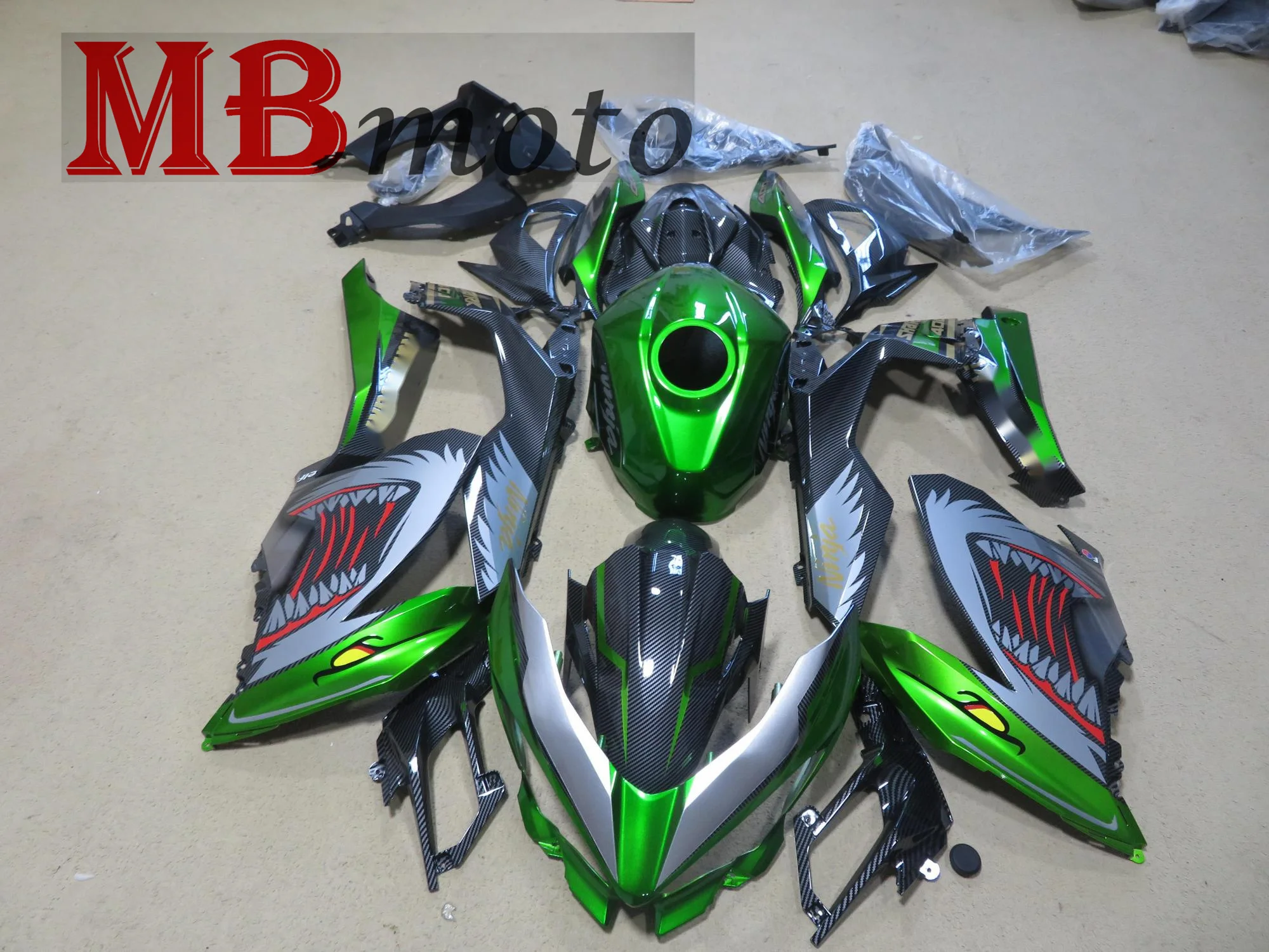 Free gift Carbon Look Motorcycle Fairings Kit For Kawasaki Ninja400 Ninja 400 2018 2021 18 19 20 21 Fairing Bodywork  UV406 good