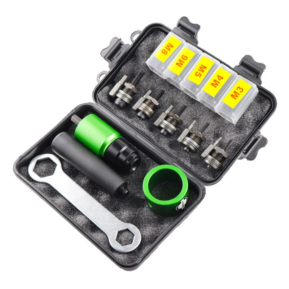 Insert Nut Pull Riveting Tool Self-Lock Pneumatic Rivet Nut Guns Aluminum Alloy Replacement Parts Hand Wrench Accessories