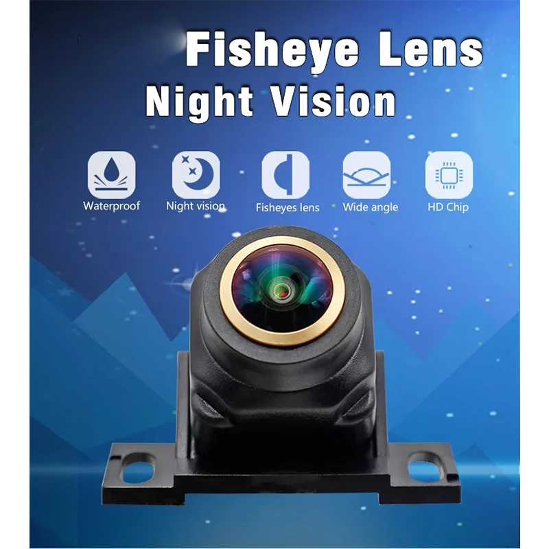 720P 1080P Car Camera Golden Fisheye Lens 360 Panoramic Camera Left Right Front Rear Cameras Bird View for All Radio