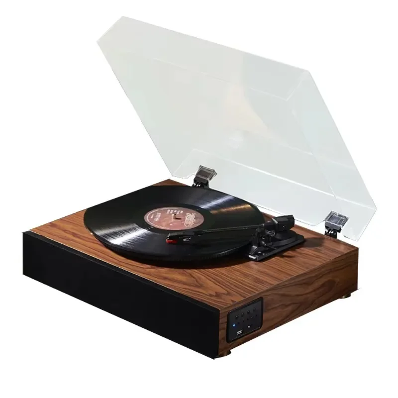 Professional Gramophone Player Wireless Bluetooth Multimedia wooden Style Retro Record Turntable 