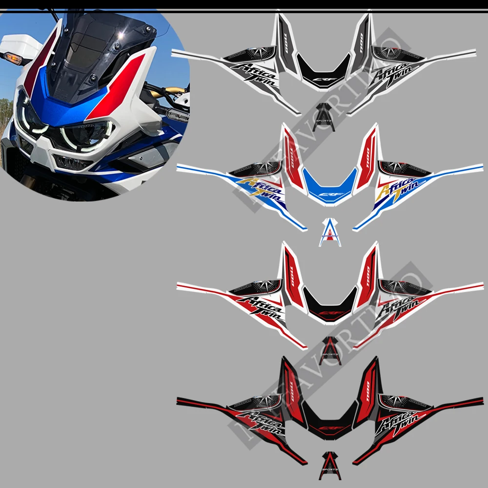 

For Honda CRF1100 CRF 1100 L L1 L2 Africa Twin ADV Adventure Protector Side Tank Pad Visor Set Body Sticker Decal 2019 2020 2021