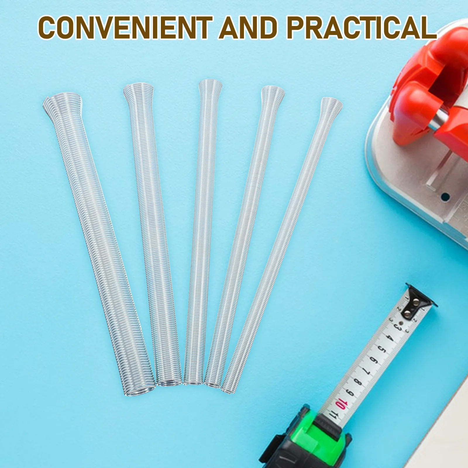 5Pcs Spring Tubing Bender Kit 5 8 1 2 3 8 5 16 1 4 Inch Copper Aluminum Pipe Bending Tool for Hvac Plumbing Repair - view 6