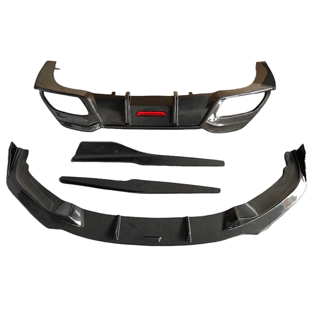 Used for Bmw 8 series G14 G15 G16 carbon fiber TK style front bumper edge side skirt rear diffuser body kit