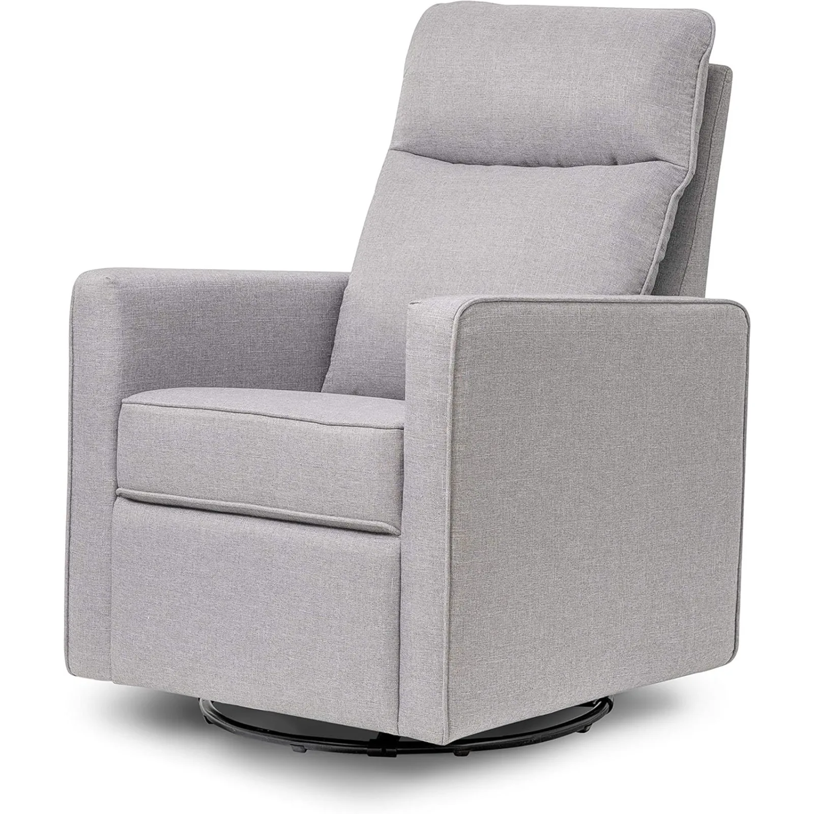 

US Gabby Pillowback Swivel Glider in Polyester, Misty Grey, Greenguard Gold & CertiPUR-US Certified