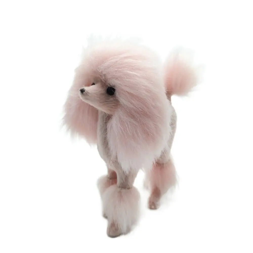 Photography Props Crafts Gift Home Decoration Teaching Mold Miniature Figurines Simulation Dog Poodle Figurines Desk Ornaments
