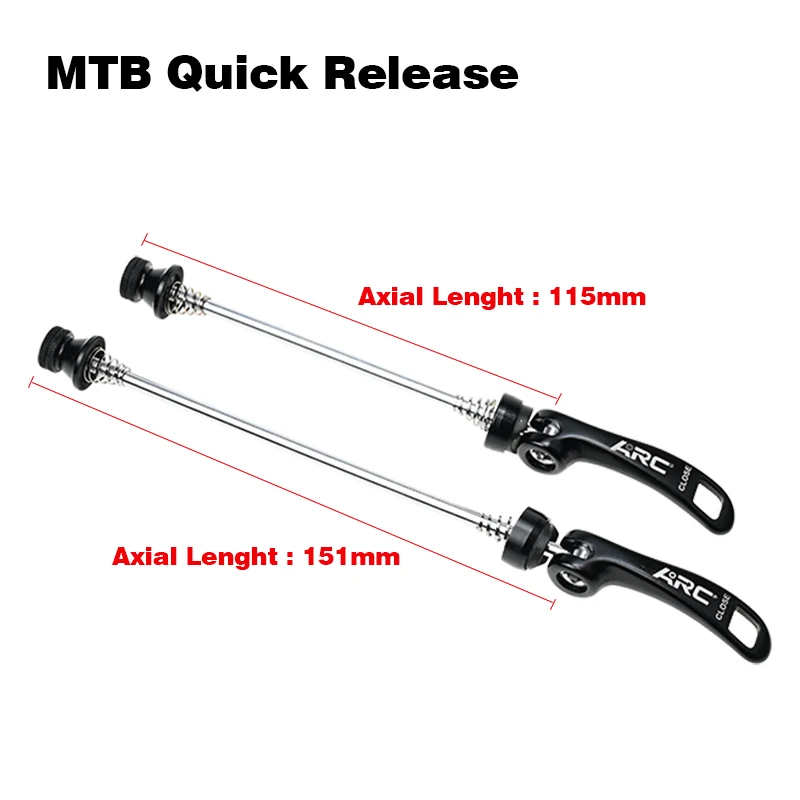 ARC QR Axle MTB Road Quick Release Lever Aluminum Alloy Ultralight Skewers For 100/135mm Bicycle Hub Axle Hollow Shaft Set