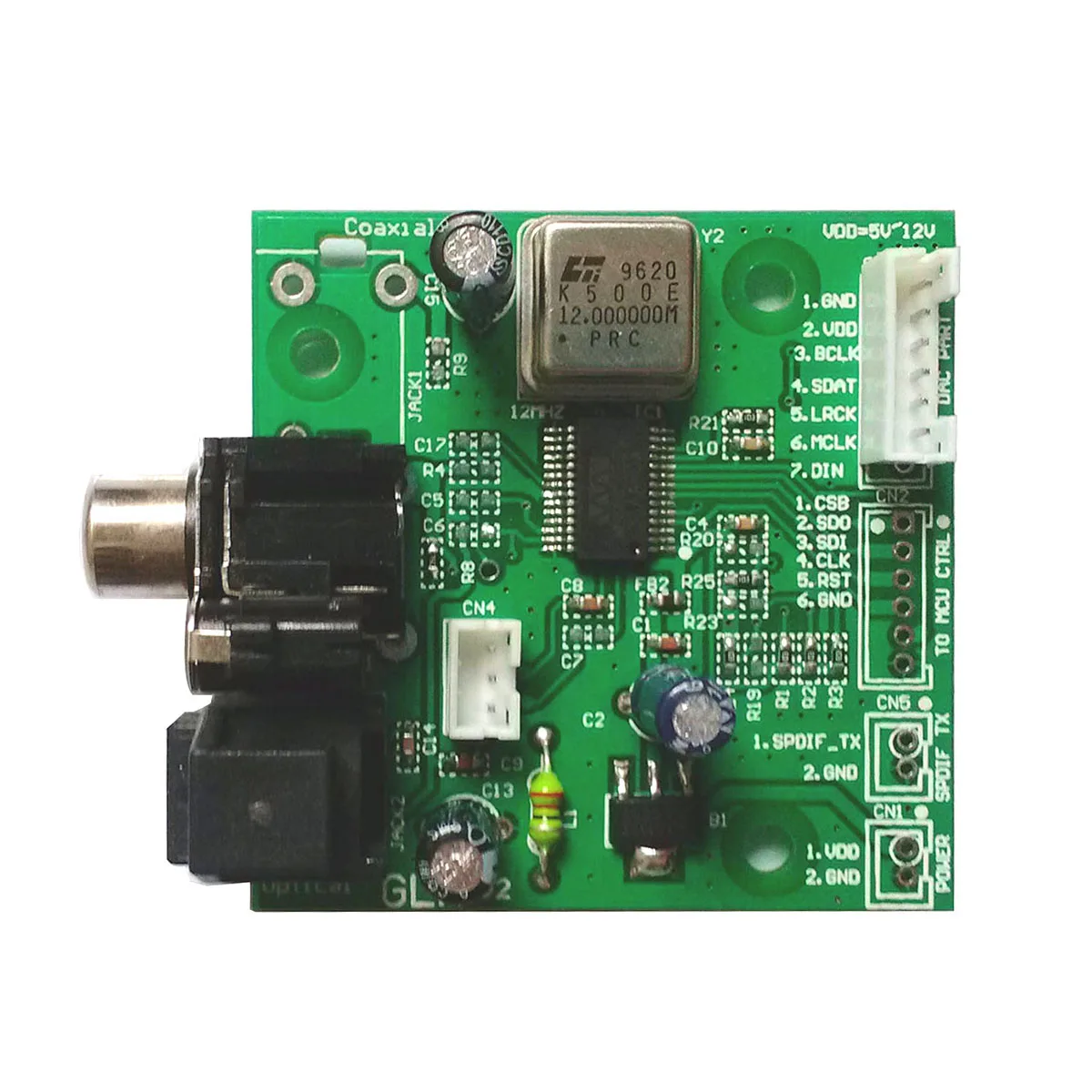 Imagem -03 - Spdif-placa Receptora de Fibra Coaxial Wm8805 Saída I2s Bloqueio de Amostragem de Saída 32khz- 192khz Faça Você Mesmo Audio Player Amplificador de Potência