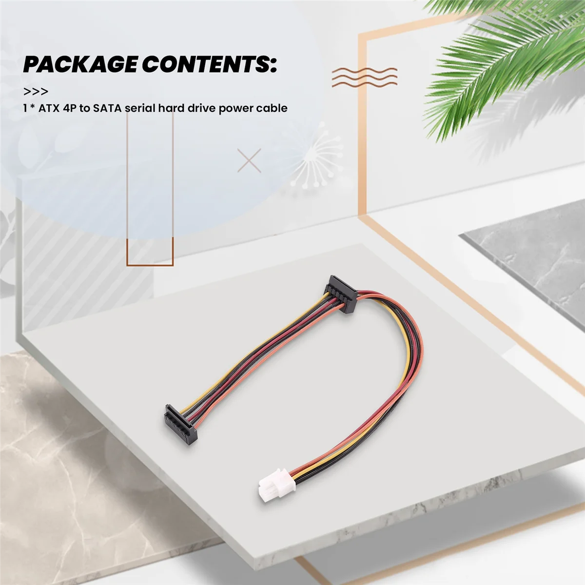 Scheda madre SMIEA ATX Cavo di alimentazione adattatore per disco rigido Serial ATA SATA da 4 pin a 2 porte per Lenovo IPC e controller fiscale 18AWG