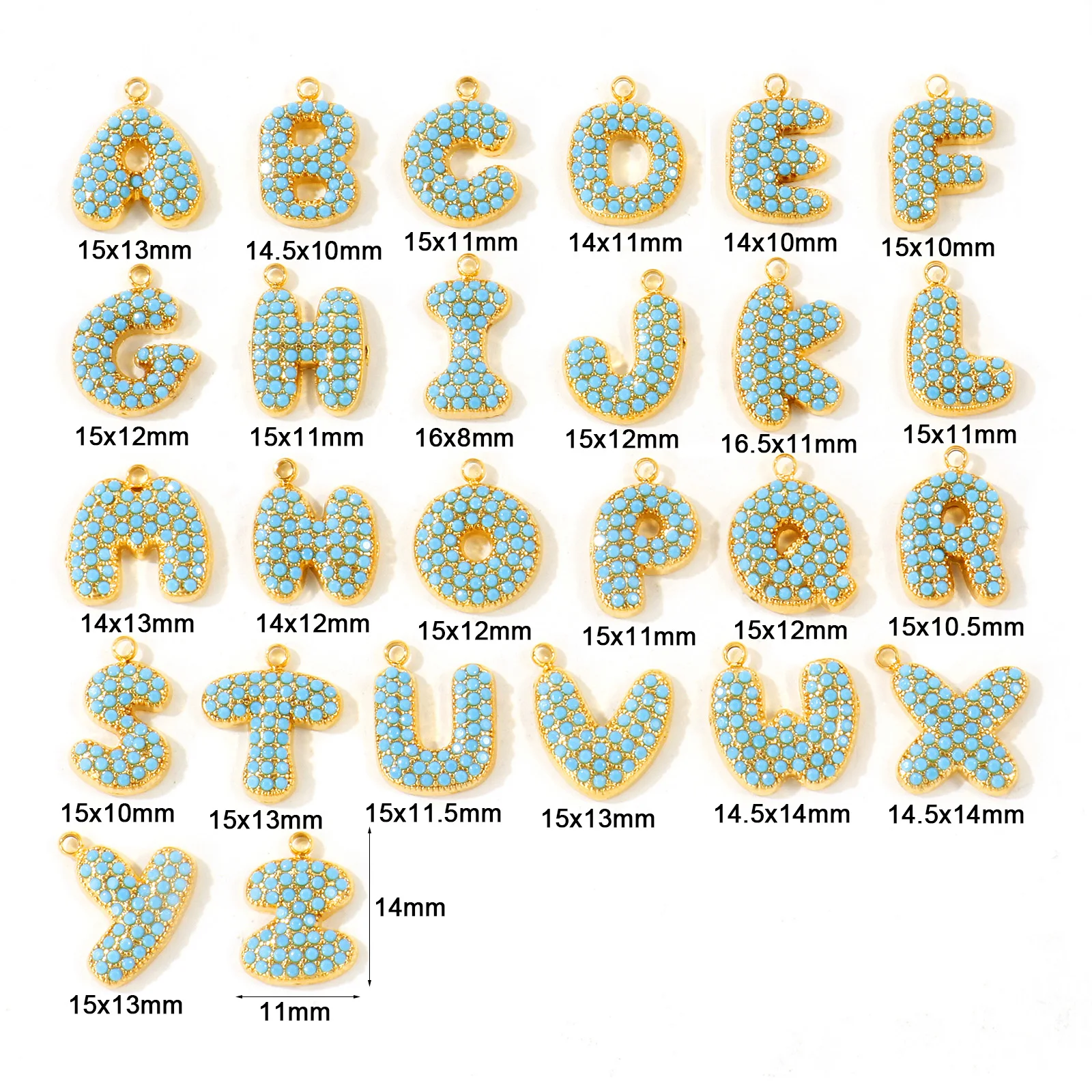 2pcs Capital Alphabet Message 