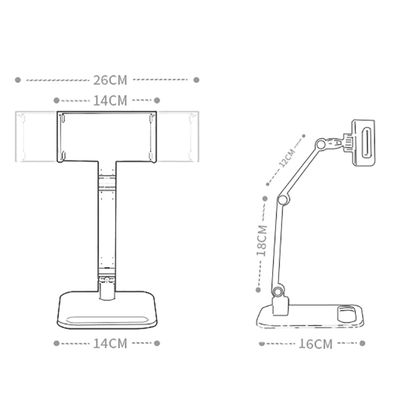 Supporto da tavolo per Monitor portatile supporto in metallo Base per Display espandibile universale da 16 pollici montaggio Vesa espansione dello