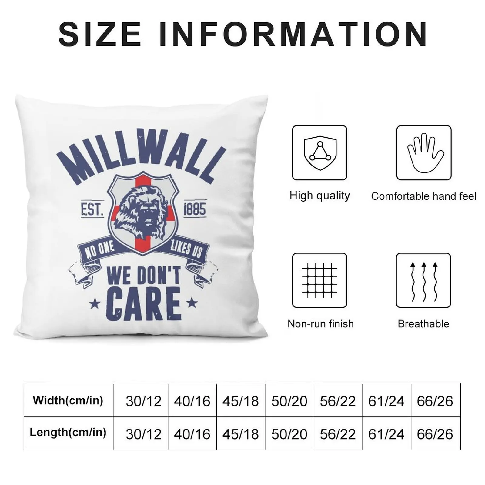 Millwall No One Likes Us Throw Pillow Christmas Pillow pillow cover christmas Decorative Cushions