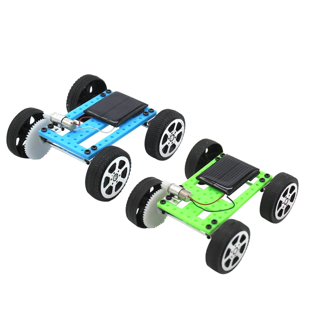 2 Pcs Solar Mars Rover Toy Cars System Building Girl Toys Abs Assemble Child Power