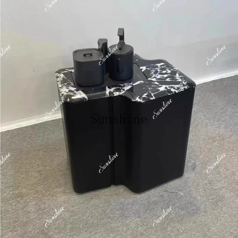 Modern light luxury marble tea side cabinet household mobile embedded kettle integrated  FT