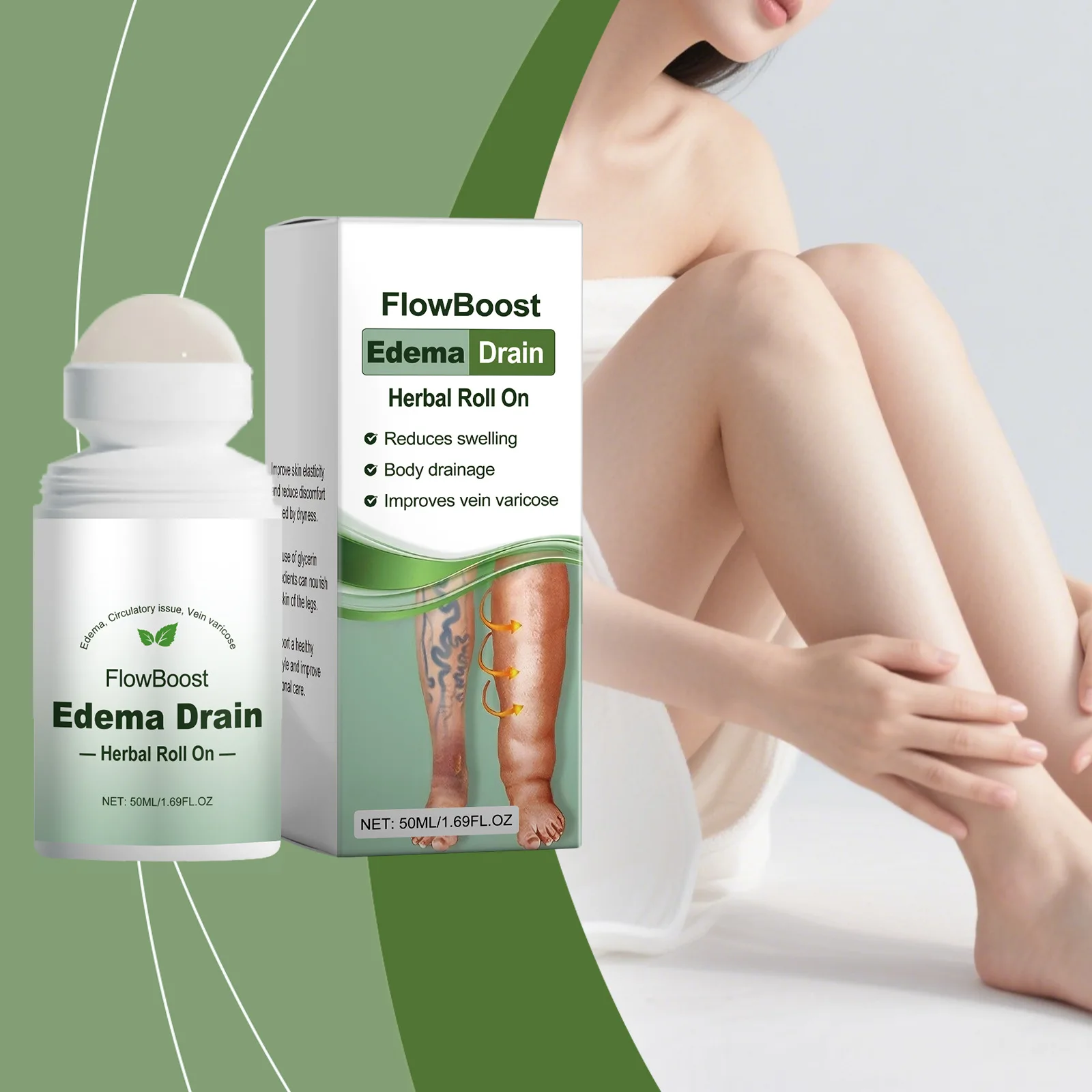 

Varicose Vein Ease Liquid Roller Relieve Phlebits Reduce Spider Veins Legs Swelling Edema Improve Blood Circulation Health Care