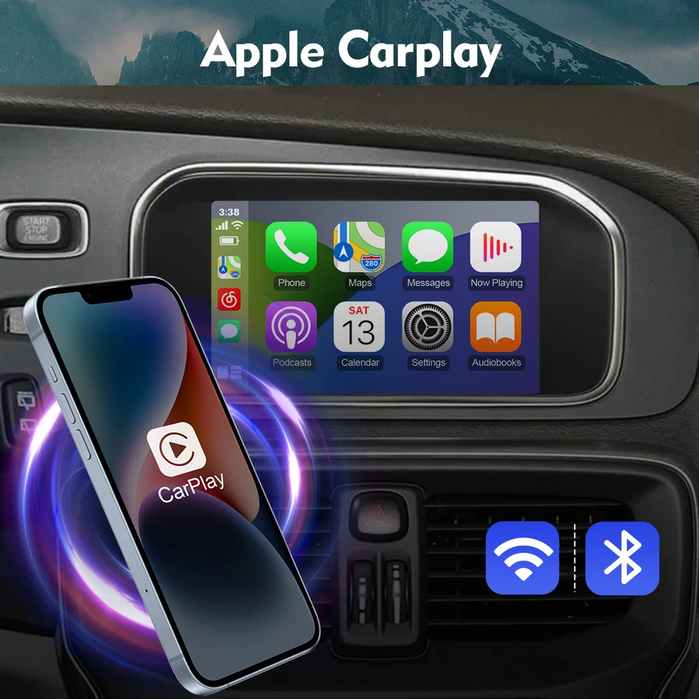 ISUDAR Wireless Carplay For Volvo V40/V60/XC60/S60/S80L 7 inch Screen AI Box Decoder Android Auto Hicar Support Camera Airplay