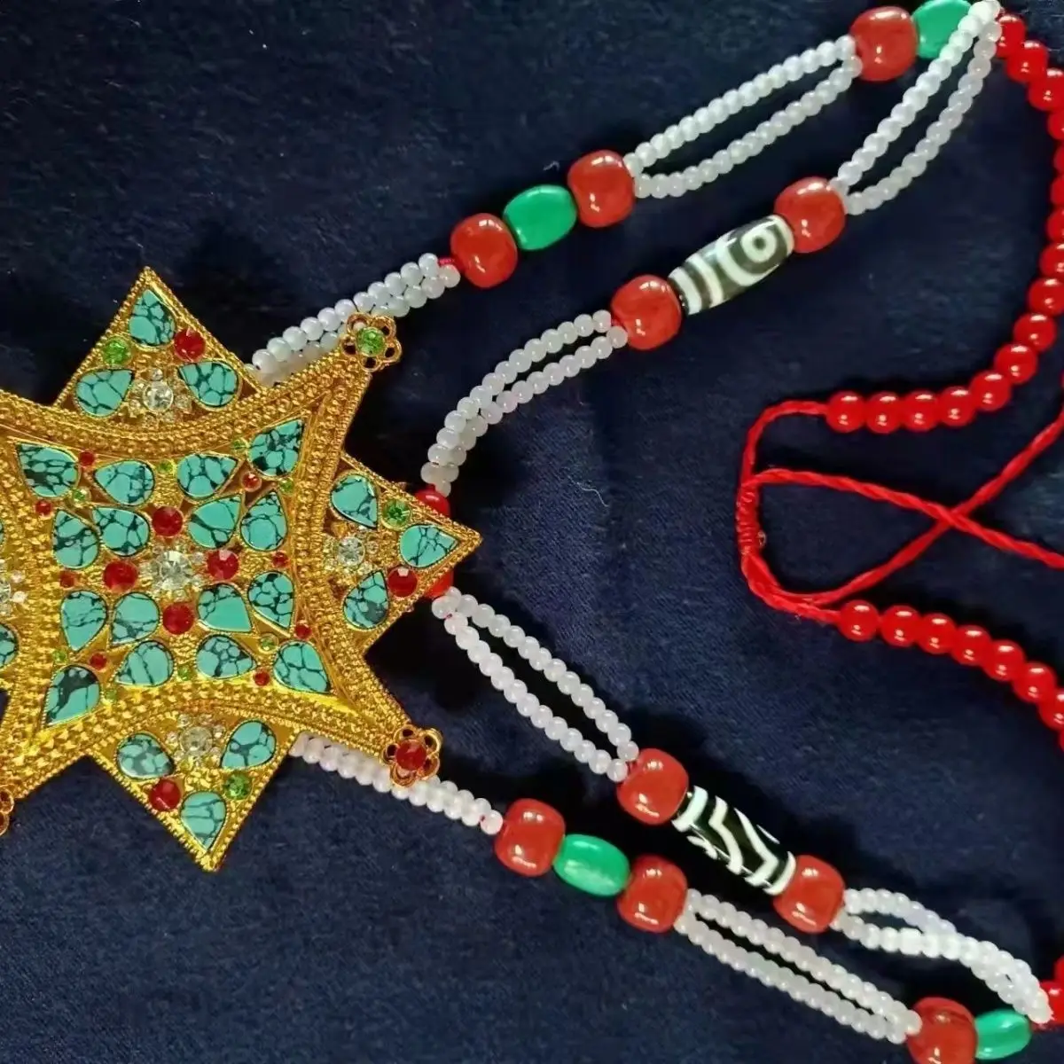

Tibetan Gawu Box Tibetan Women's Ring Handmade Tibetan Cake Gawu Box Necklace