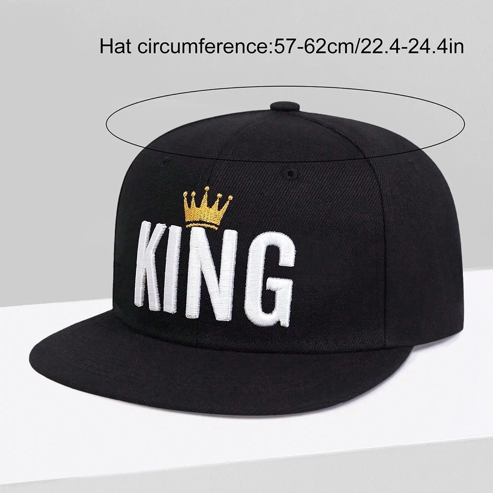 Men's KING Letter Embroidery Hip-Hop Cap Fashionable Sports Baseball Cap Adjustable Sunscreen Casual Hat Suitable For Party