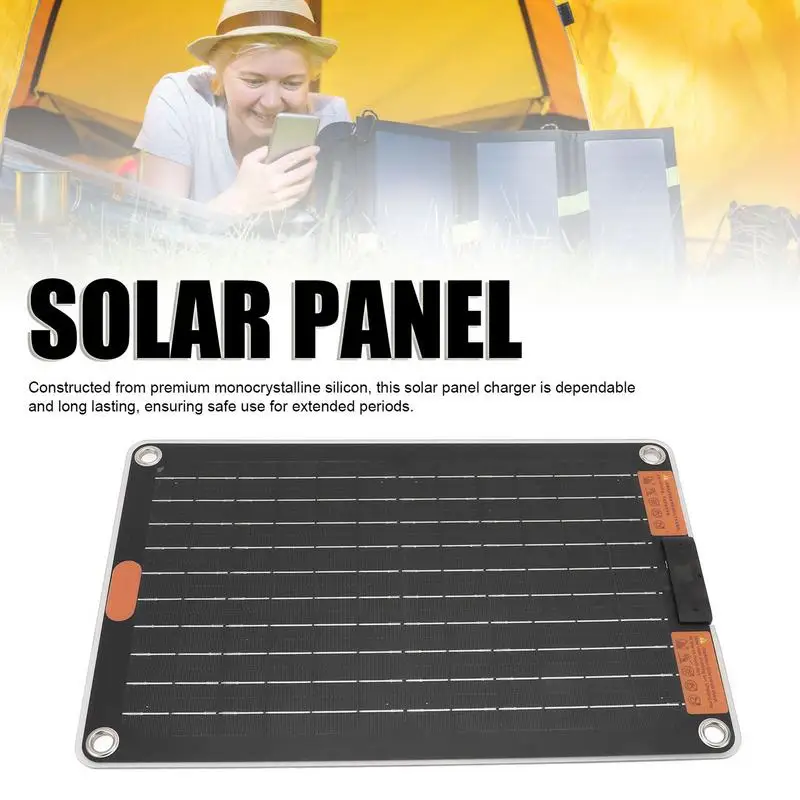 

Solar Panel Charger USB Solar Charger Waterproof Outdoor Electricity Power Multi-Device Charging Supply For Cell Phones Tablets