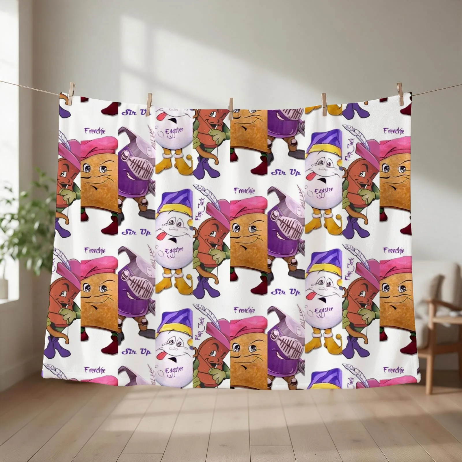 The Waffle Kingdom Gentleman Throw Blanket couch cozy soft plush fuzzy picnic outdoor blanket