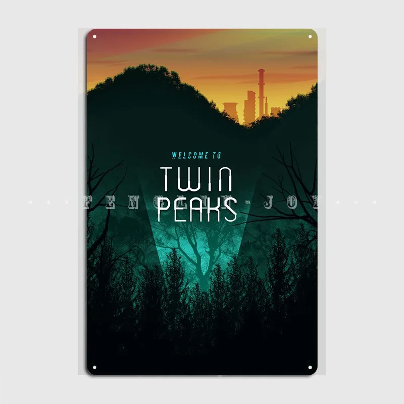 Welcome To Twin Peaks Metal Sign Club Cinema Decoration Mural Painting Tin Sign Posters