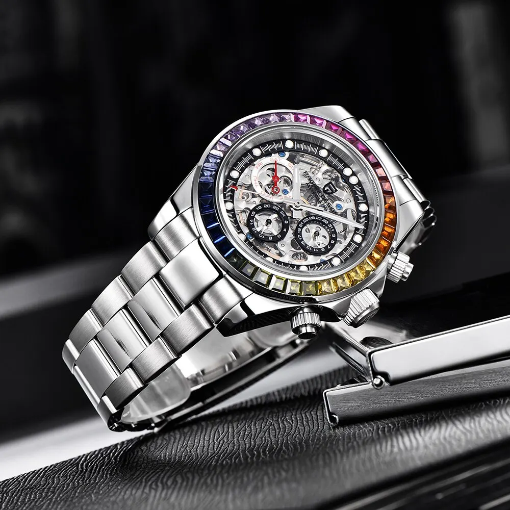 PAGANI Design 2024 New Men Automatic Mechanical Chronograph Top Brand Stainless Steel Sapphire Sports Watches Relogio Masculino