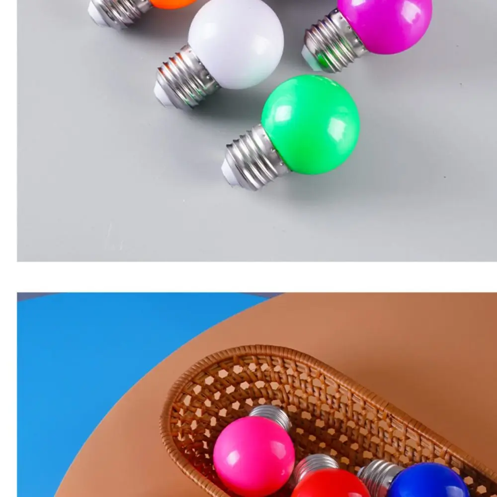E27 Colored LED Bulb Energy Saving Lamp For Home Decoration Live Streaming Photography Studio Stage Ambiance Bright