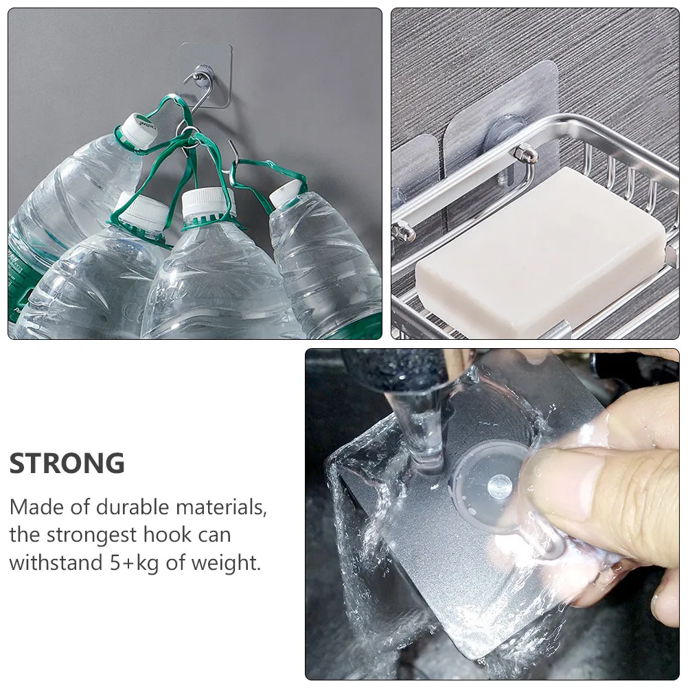 20Pcs Wall Seamless Hook Non-Trace Strong Adhesive Self Adhesive Hooks for Home Kitchen Bathroom Seamless Hook
